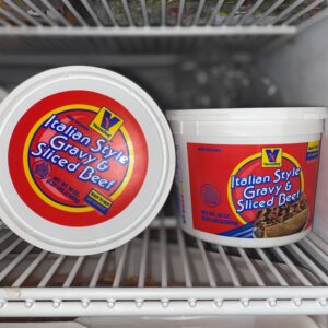 Italian Beef and gravy Tub